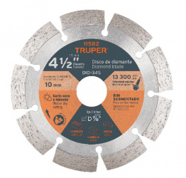 Truper Disco de Diamante DID-345, 4-1/2