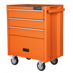Truper Caja de Herramientas 12066, 4 Compartimentos, Naranja  