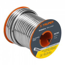 Truper Rollo de Soldadura para Tubería Hidráulica SOL-50/50S, 450g, Estaño/Plomo(50/50) 