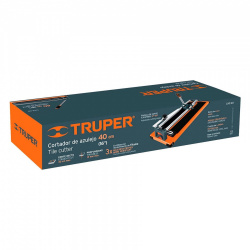 Truper Cortador de Azulejo CAZ-40, hasta 41cm, Espesor 1.2cm, Negro/Naranja 