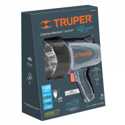 Truper Linterna Reflectora LED LARE-1500X, 1500 Lúmenes, Gris/Negro 