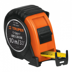 Flexómetro Truper FH-10M, 10 Metros, 32mm, Negro/Naranja 