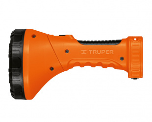 Truper Linterna LED de Mano Recargable LILE-9T, 150 Lúmenes, Naranja/Negro 