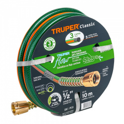 Manguera para Jardín Truper MAN-10X1/2R, 10 Metros, 3 Capas, Naranja/Verde 