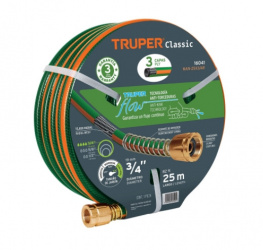Manguera para Jardín MAN-20X5/8R, 20 Metros, 3 Capas, Verde/Naranja 