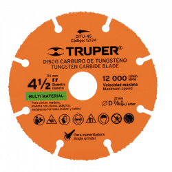 Truper Disco de Carburo para Sierra DITU-45, 4-1/2
