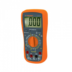 Truper Multímetro Digital MUT-105, 0.2 - 1000 V, Gris/Naranja 