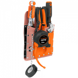 Truper Estuche Porta Herramientas POHE-6CU, 6 Compartimientos, Cuero 