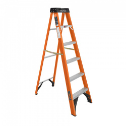 Escalera Plegable Truper EST-25FV, Fibra de vidrio, 1.8 Metros, 5 Peldaños, hasta 175kg 