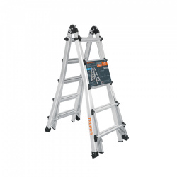 Escalera Telescópica Truper EMT-18, Aluminio, 5.4 Metros, 18 Peldaños, hasta 150kg 