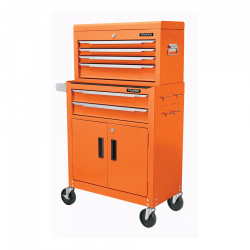Truper Gabinete Móvil para Herramientas 102938, 6 Gavetas, Naranja 