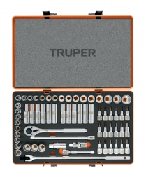 Truper Set de Herramientas 12892, 64 Piezas, Naranja 