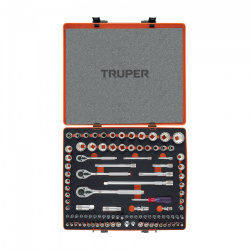 Truper Juego de Dados con Matraca 12893, 3/8