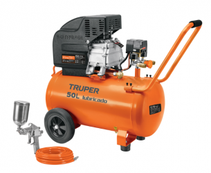 Truper Compresor de Aire Horizontal 16095, 50L, 116psi, 0.5HP, 127V 