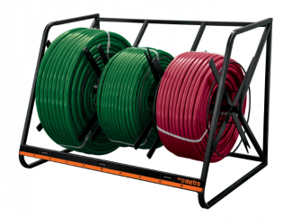 Truper Porta Manguera de Pared R-MAN, hasta 15 Metros, Negro 