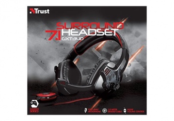 Trust Audífonos Gamer GXT 340 7.1 para Windows, Alámbrico, 3 Metros, USB, Negro 