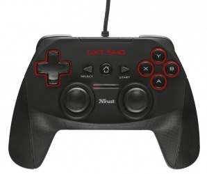 Trust Gamepad GXT 540, Alámbrico, USB, Negro 