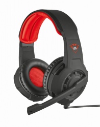 Trust Audífonos Gamer GXT 310 Radius Xbox One/Xbox Series X/S/PS4/PS5/Nintendo Switch, Alámbrico, 1 Metro, 3.5mm, Negro/Rojo 