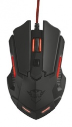 Mouse Gamer Trust Óptico GXT 148 Orna, Alámbrico, USB, 3200DPI, Negro/Rojo 