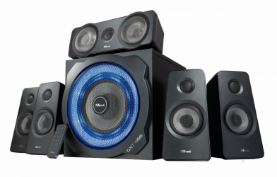 Trust Sistema de Bocinas con Subwoofer GXT 658 Tytan, Alámbrico, 5.1, 90W RMS, Negro 