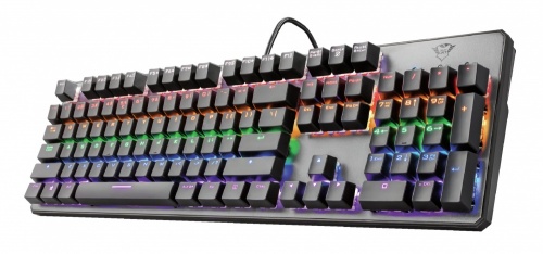 Teclado Gamer Trust GXT 865 Asta RGB, Teclado Mecánico, Switch Lineal, USB, Negro (Español) 