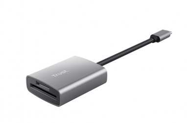 Trust Lector de Memoria 24136, MicroSD/SD, USB-C 3.1, 140 Mbit/s 