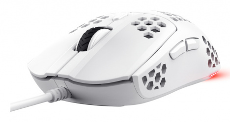 Mouse Gamer Trust GXT928 Helox, Alámbrico, Óptico, 6.400DPI, USB-A, Blanco 