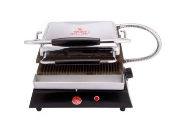 Turmix Parrilla Eléctrica Infra-Grill, 1 Quemador, Antiadherente, 1600W, Negro/Plata 