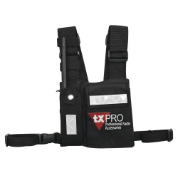 txPRO Pechera Universal con Soporte para Radio, Negro 