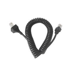 txPRO Cable para Micrófono de Radio, RJ-45, Negro, para Kenwood 