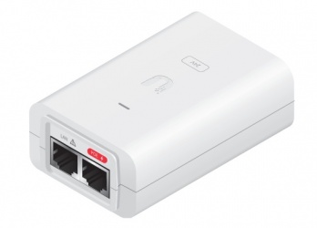Ubiquiti Networks Adaptador e Inyector de PoE POE-24-30W-G, 1000Mbit/s, 30W, 2x RJ-45, Blanco 