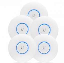 Access Point Ubiquiti Networks UniFi AC Pro 5, Inalámbrico, 1300 Mbit/s, 2.4-5GHz, 3 Antenas de 3dBi, 5 Piezas - no incluye Adaptador PoE 