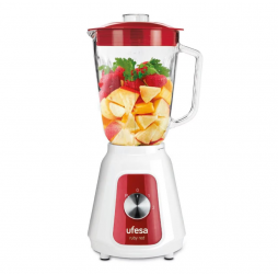 Ufesa Licuadora RB-5288, 1.5 Litros, 500W, Rojo/Blanco 