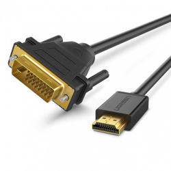 Ugreen Cable HDMI Macho - DVI 24+1 Macho, 1080p, 2 Metros, Negro 