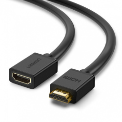 Ugreen Cable HDMI A Macho - HDMI A Hembra, 4K, 60Hz, 3D, 2 Metros, Negro 