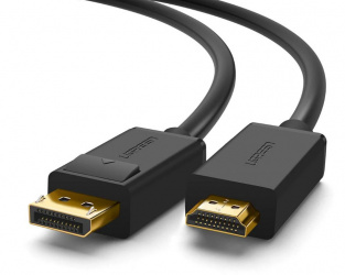 Ugreen Cable DisplayPort Macho - HDMI Macho, 4K, 30Hz, 1.5 Metros, Negro 
