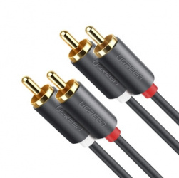 Ugreen Cable 2x RCA Macho - 2x RCA Macho, 5 Metros, Negro 