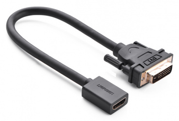 Ugreen Adaptador HDMI de Alta Velocidad HDMI Hembra - DVI-D Macho, Negro 