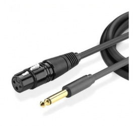 Ugreen Cable para Micrófono 6.35mm Macho - XLR Hembra, 5 Metros, Negro 