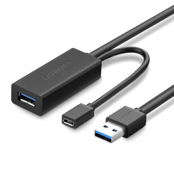 Ugreen Cable Extensión USB A 3.0 Macho - USB A 3.0 Hembra, 10 Metros, Negro 