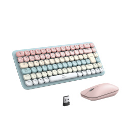 Kit de Teclado y Mouse Ugreen 25178, Alámbrico/Inalámbrico, USB, Rosa, Español 