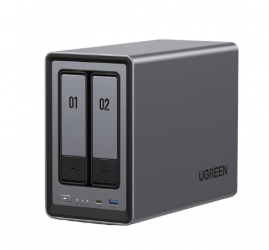 Ugreen DXP2800 NAS, 2 Bahías Intel N100, 8GB RAM, SATA III, máx 76TB ― No Incluye Disco 