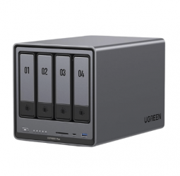 Ugreen NASync DXP4800 Plus NAS, 4 Bahías Intel Pentium Gold 8505, 8GB RAM, SATA, máx 96TB ― No Incluye Disco 