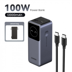 Cargador Portátil Ugreen Power Bank 35526B, 12Ah, Gris 