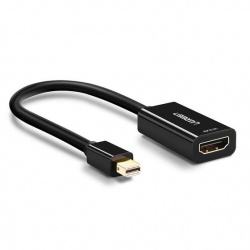 Ugreen Adaptador Mini DisplayPort Macho - HDMI Hembra, 4K, 30Hz, Negro 