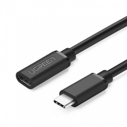 Ugreen Cable Extensión USB-C Macho - USB-C Hembra, 50cm, Negro 