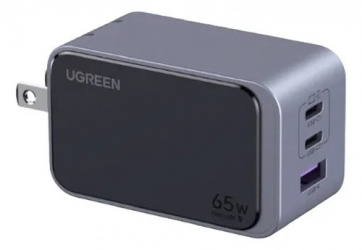 Ugreen Cargador de Pared 45223, 65W, 1 x USB-A 2 x USB-C 