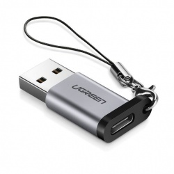 Ugreen Adaptador USB C Hembra - USB A 3.0 Macho, Gris 