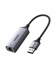 Ugreen Adaptador USB A Macho - Ethernet Hembra, Plata 