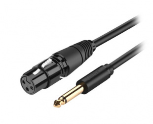 Ugreen Cable AUX 6.3mm Macho - XLR Hembra, 2 Metros, Negro 